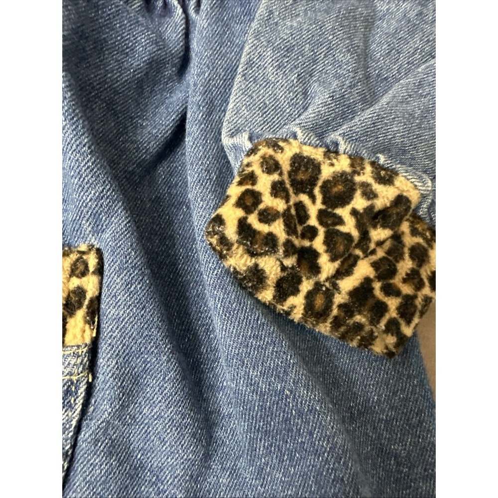 Rare Disney "The Minnie Collection" Denim Dress 3T Leopard Collar & Cuffs - Picture 5 of 7